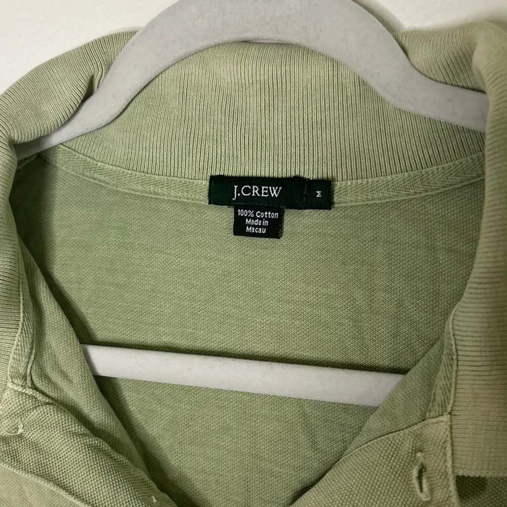 Jcrew 100% cotton green polo shirt